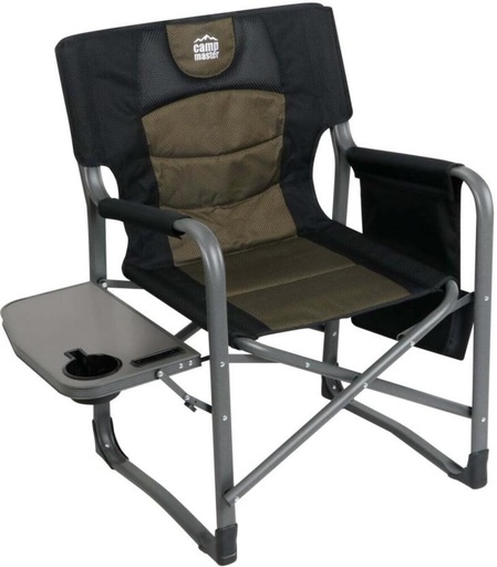 [CCHH2FW53MKZKPNF] Camp Master Savannah Director  plus Cooler Foldable Chair (Black/Brown)