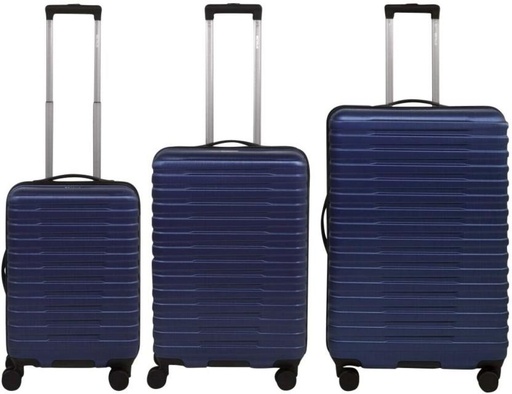 [STCH5Q32UFWEETC2] LUGGAGE SET 3PC NAVY Cabin Suitcase 2 Wheels - 20 inch (Blue)