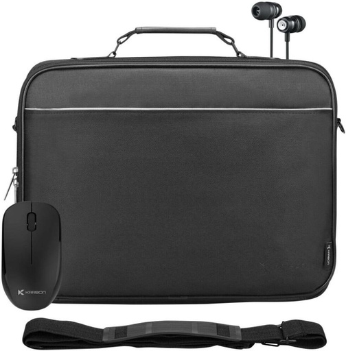 [BPKH4UZZTBAKSVEV] Karbon Shoulder Laptop Backpack (Black)