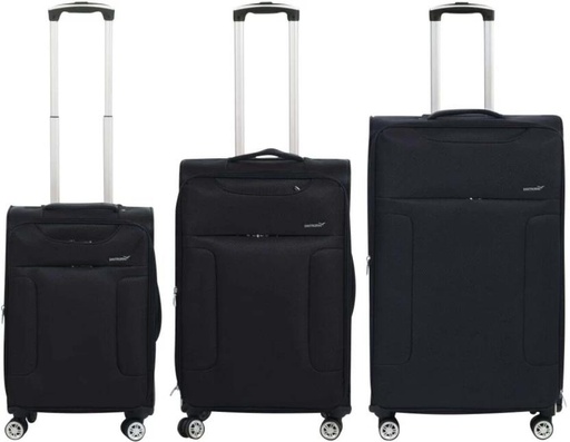 [STCH5Q32STQW9MHJ] Luggage Set Cabin Suitcase 2 Wheels - 20 inch (Black)