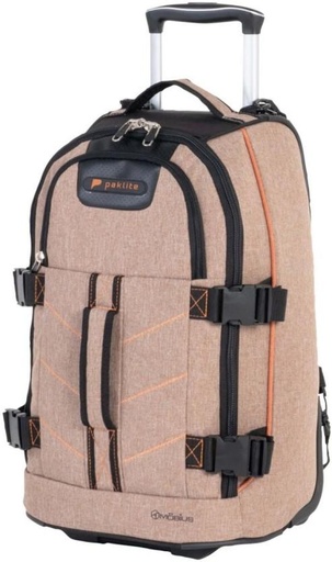 [STCHFXFANRRV4Y6W] Paklite Mobius Trolley Case Khaki Check-in Suitcase 2 Wheels - 20 inch (Khaki)