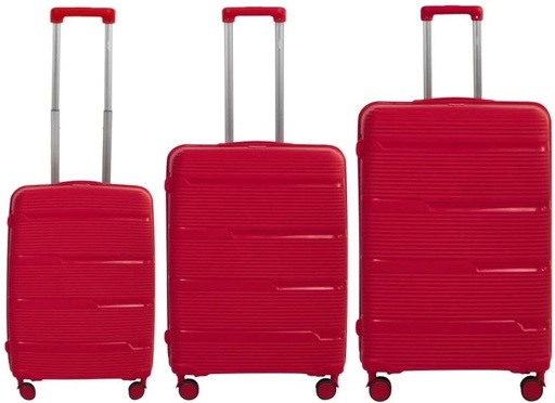 [STCH5Q32CM5FY5QH] Luggage Set Cabin Suitcase 2 Wheels - 20 inch (Red)