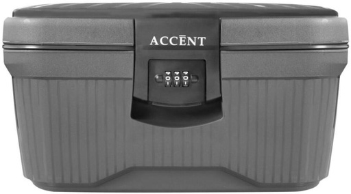 [STCHFXFAXYJVZ2B9] Accent Polyprolylene Lock Vanity Grey Check-in Suitcase - 10 inch (Grey)
