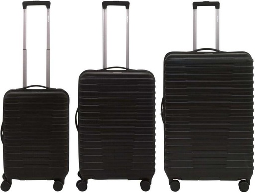 [STCH5Q32ZXSY5HF8] Luggage Set Cabin Suitcase 2 Wheels - 20 inch (Black)