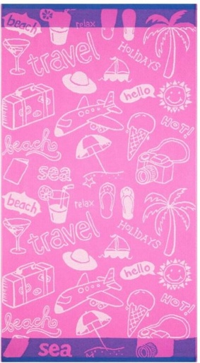 [BTWHFRWXFJDGNCQX] Home Living Sand Free Beach Towel Cotton Beach Towel (Pink, 17.7 inch x 9.8 inch)