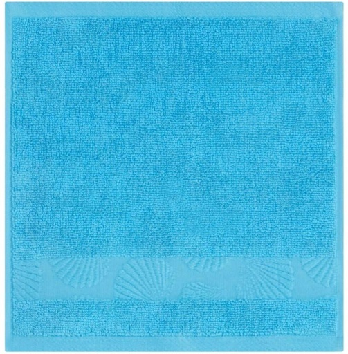[BTWHD2JHFPXUHSGX] Home Living Cove Zero Twist Face Cloth Towel Cotton Face Towel (Sky Blue, 150 mm x 150 mm)