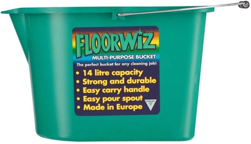 [BKTH2GN5YJQDFYRA] Floorwiz 14 L Plastic Bucket (Green)