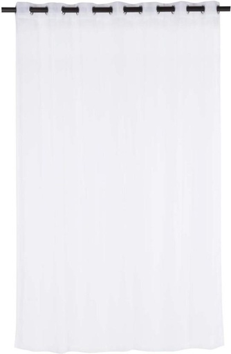 [CRTHFXH69DGDDBTB] Design Collection 225 cm (7 ft) Polyester Transparent Window Curtain (Plain, White)