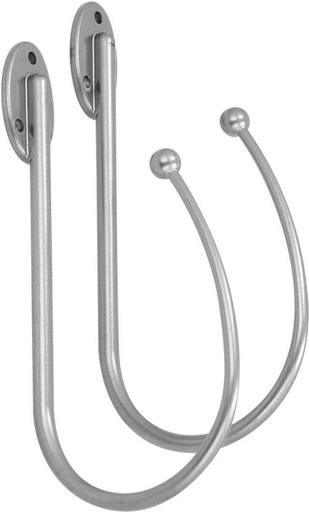 [CUAH27QZWKHDUGC6] Finishing Touches Grey Curtain Rods (31.5 cm x 3.5 cm) (Pack of 1)