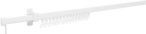 [CUAH4U24FBVSHPPK] Rufflette White Curtain Rods (200 cm x 11 cm) (Pack of 1)