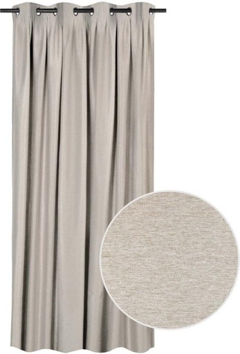 [CRTHFXH6K9RC9CYU] Classic Collection 230 cm (8 ft) Polyester Blackout Window Curtain (Plain, Beige)