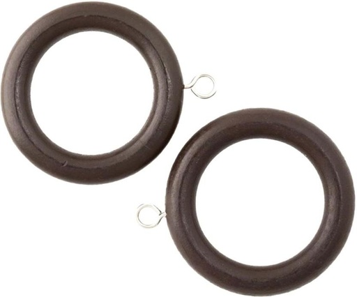 [CUAH4U24K7KETEYY] Rufflette Brown Curtain Rings (15 cm x 4 cm) (Pack of 1)