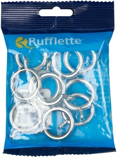 [CUAH4UFCEWRPZSBG] Rufflette Silver Curtain Rings (10 cm x 2 cm) (Pack of 1)