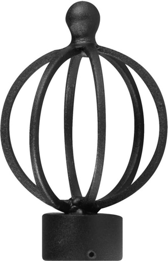 [CUAH4U24GWWGXHFY] Finishing Touches Black Curtain Knobs (23 cm x 3 cm) (Pack of 1)