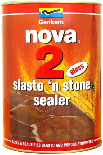 [FLPH7SZSKZXZT8G5] Nova 2 Slasto 'n Stone Sealer Gloss Solvent Floor Coating Paint (5 L)