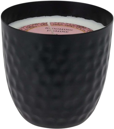 [CNDH7RJQNV6GAEWK] Excellent Houseware 8cm Onyx Candle in Hammered Tin Pot (Black, Pack of 1)