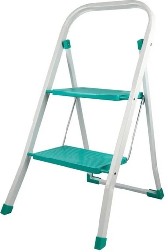 [STLH257HQFZKEZMU] Home Quip 2 Step Household Aluminium Ladder (With Platform, Hand Rail)