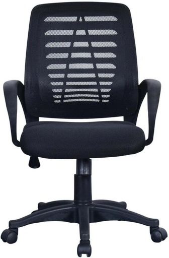 [OSCH2YXBA75AEPGK] Koga Arc Mid Back Mid Back Chair (Black, DIY(Do-It-Yourself))