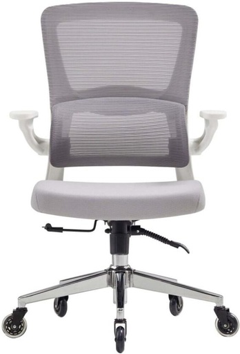 [OSCH7SHUMDHGTHZV] Everfurn Premium Dakota Mid Back Chair (Grey, Pre-assembled)