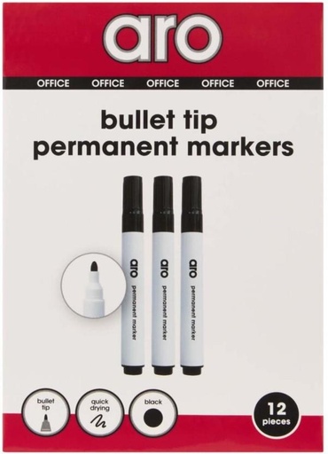 [MHRHFXKPSBEYJNSZ] Aro Permanent Markers (Black)
