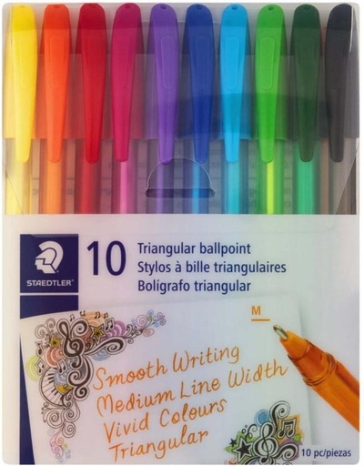 [PENH7SKTYSHXZZ8Y] Staedtler Assorted Ball Pen (Pack of 10, Multicolour)