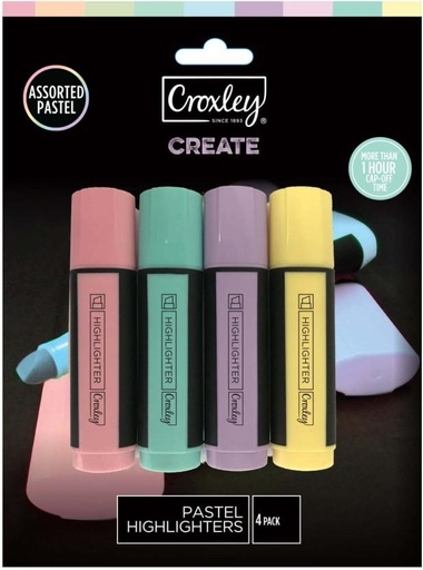 [MHRHFXKP2HUN3WX6] Croxley Create Pastel Highlighter (Multicolour)