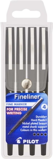 [PENH27R36HHZBW5F] Pilot Fineliner Fine liner Pen (Pack of 4, Black)