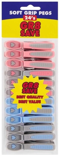 [CLIH2FZHRPYG6GZP] Gr8 Save 50 Plastic Peg Paper Clip (24, Multicolour)
