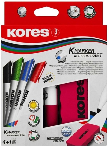 [MHRHFXKP2GUPZZCN] Kores K-Marker Whiteboard Marker Set (Multicolour)