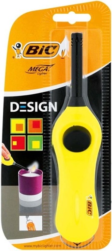 [PLRH2FYGAJVWQFYY] Bic Mega Design Utility Lighter Pocket Lighter (Yellow)