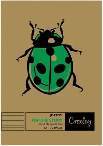 [DNBH2YZ5GC55Q89T] Croxley Nature Study Book A4 Note Book Irish Margin (Brown)