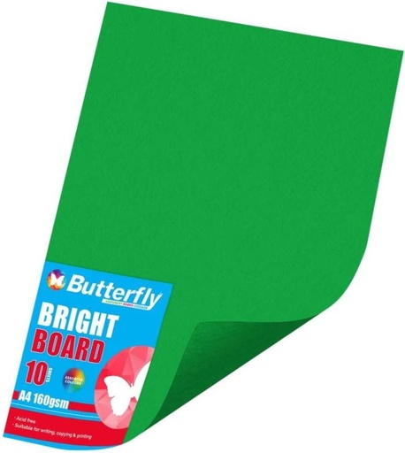 [PPRH4YSJ9CQYBHZF] Butterfly A4 160 gsm Bond Paper (Set of 1, Green)