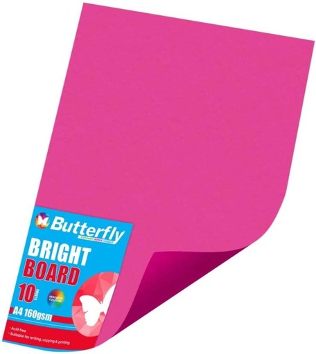 [PPRH4YSJAVQFDRDM] Butterfly A4 160 gsm Bond Paper (Set of 1, Pink)