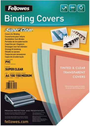 [FFDH5QF6ZHMGMXAH] FELLOWES PVC (Set of 100, Multicolour)