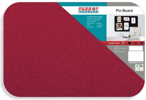 [PUBH7V2ZM8RGCAFF] Parrot No Frame Pin Cork Board (Red)