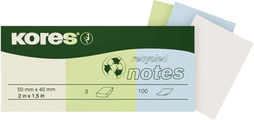 [PITH4YGPTTB6EMHE] Kores 100 Sheets Sticky Notes, 4 Colours (Set Of 10, Yellow)