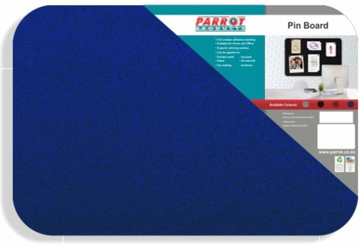 [PUBH4ZMZGWH5UK2G] Parrot No Frame Pin Board Chalkboard with Pin-Up Area  Bulletin Board (Blue)