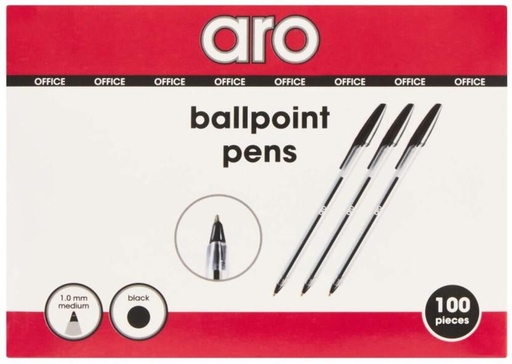 [PENH27QZH2WGQG9M] Aro Office Ball Pen (Pack of 100, Black)