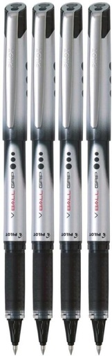 [PENH27QZ33EHMQ5S] Pilot V Ball Grip Gel Pen (Pack of 4, Black)