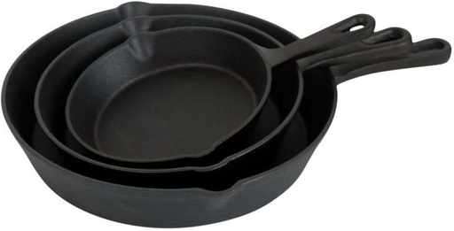 [PPNHFXCRPDGXTT9V] Camp Master Cast Iron Pan Set Pan Set 0 L capacity (Cast Iron)