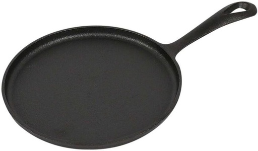 [PPNH7SFZ7TM9AKHE] Camp Master Round Serving Plate Pan 1 L capacity 20 cm diameter (Cast Iron, Non-stick, Induction Bottom)
