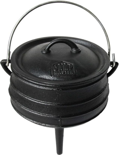 [PPNHFXCRHTGSGHDJ] Camp Master 3-Leg Cast Iron Potjie Pot No. 1 Potjie with Lid 1.5 L capacity (Cast Iron)
