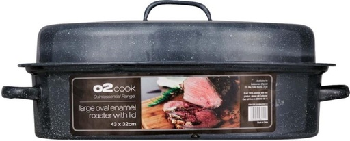 [PPNH4ZFZWCVQKVZQ] O2 Enamel Roaster With Lid Tope with Lid 50 L capacity (Aluminium, Induction Bottom)