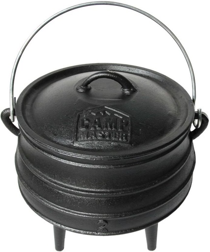 [PPNHFXCR6N85GPYJ] Camp Master 3-Leg Cast Iron Potjie Pot No. 2 Potjie with Lid 5.3 L capacity (Cast Iron)