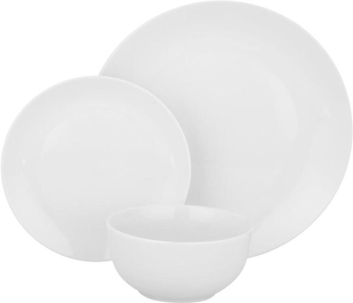 [DNNH3AGQVQEBG6R9] Basic White Ceramic Coupe Dinner Set 12 piece dinner set Dinner Set