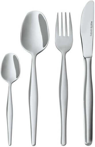 [CYSH4UYRYQVZYHDQ] Eetrite 16 Piece Slimline Stainless Steel Cutlery Set (Pack of 1)