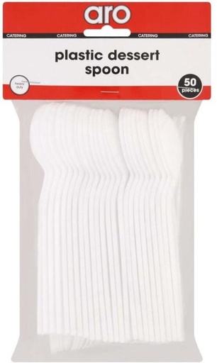 [CYSH4UYHHJPNYPUN] Aro Dessert Spoons Disposable Plastic Cutlery Set (Pack of 1)