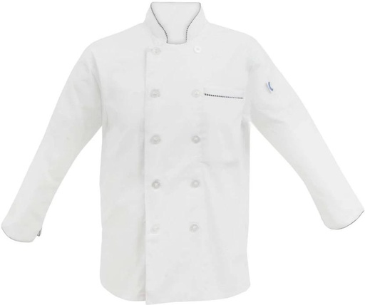 [APNHFZWZMDJM5WUH] Bakers & Chefs Polyester Chef's L (White, Single Piece)