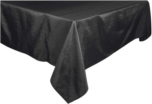 [TCRH2YWUSDDYJSVS] Linen House Solid 0 Table Cover (Black, Cotton)