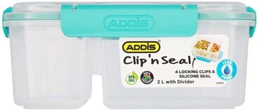 [LBXH2974BAW8GUAZ] Addis Clip & Seal Divider Lunch Box 2 Containers Lunch Box (2 ml, Thermoware)